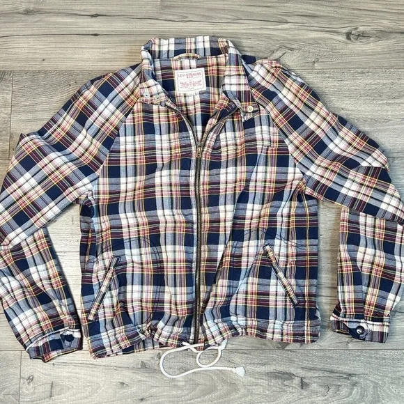 Levi’s Girls Plaid Hooded Zip Up Jacket Size Large - Picture 12 of 12